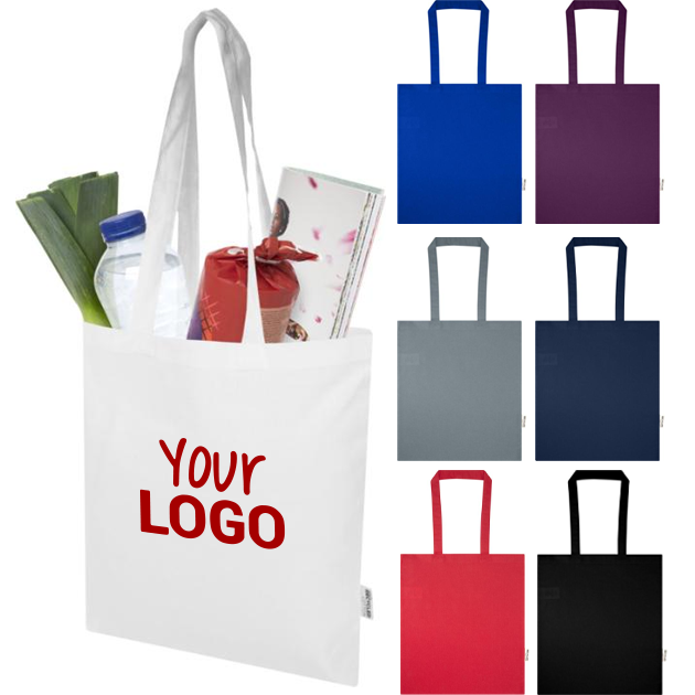 Tote bag in cotone riciclato certificato GRS da 140 gr Madras Blend 7L 120760