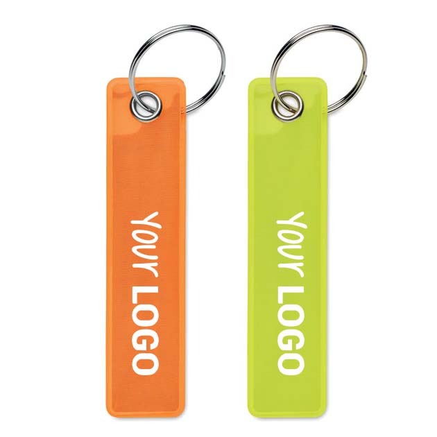 Portachiavi riflettente in PVC MO2626 personalizzabile