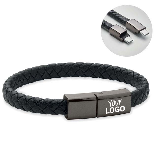 Bracciale con cavetto tipo-C personalizzabile