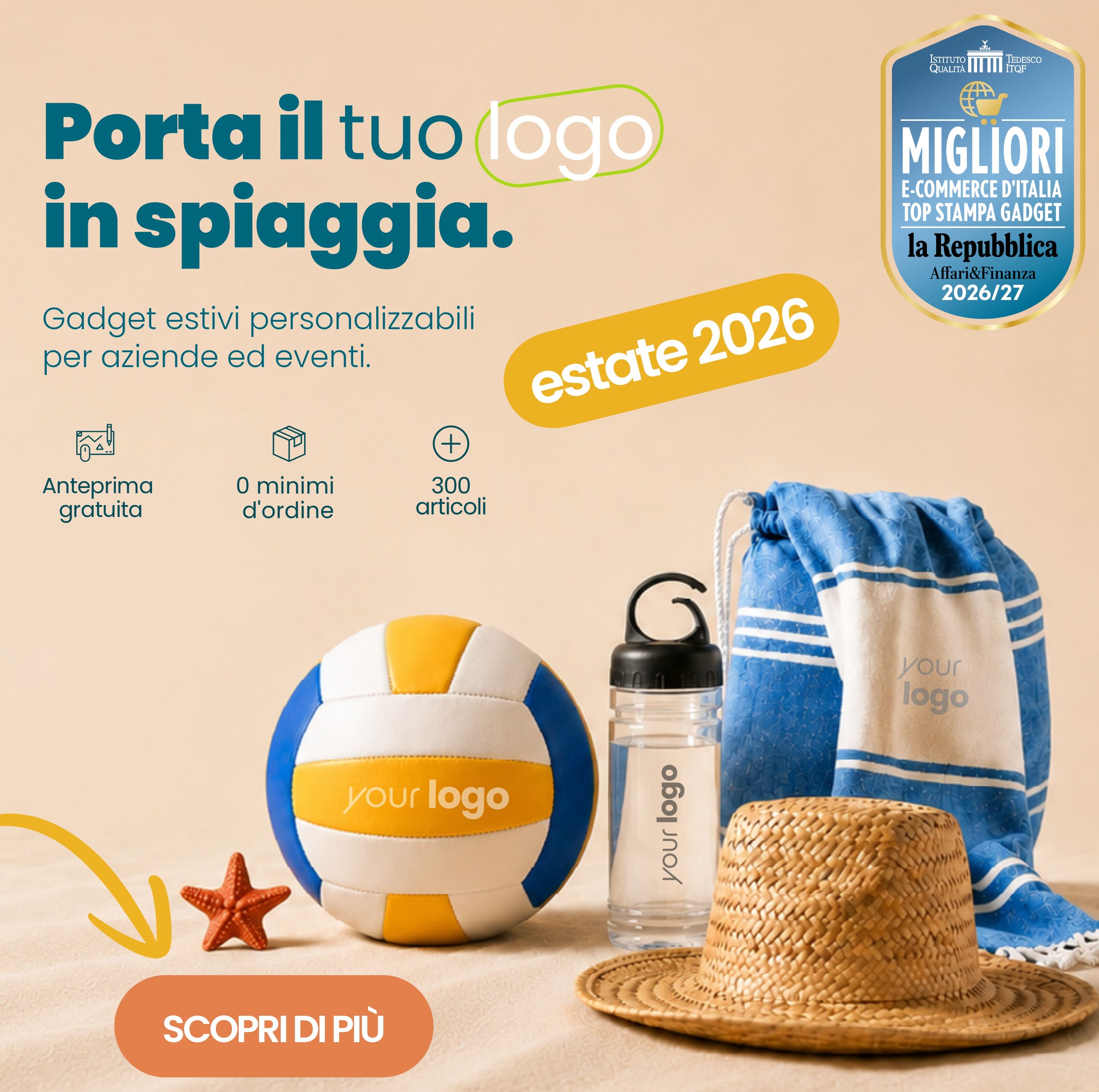 accessori per la spiaggia personalizzati con il tuo logo o con la tua grafica