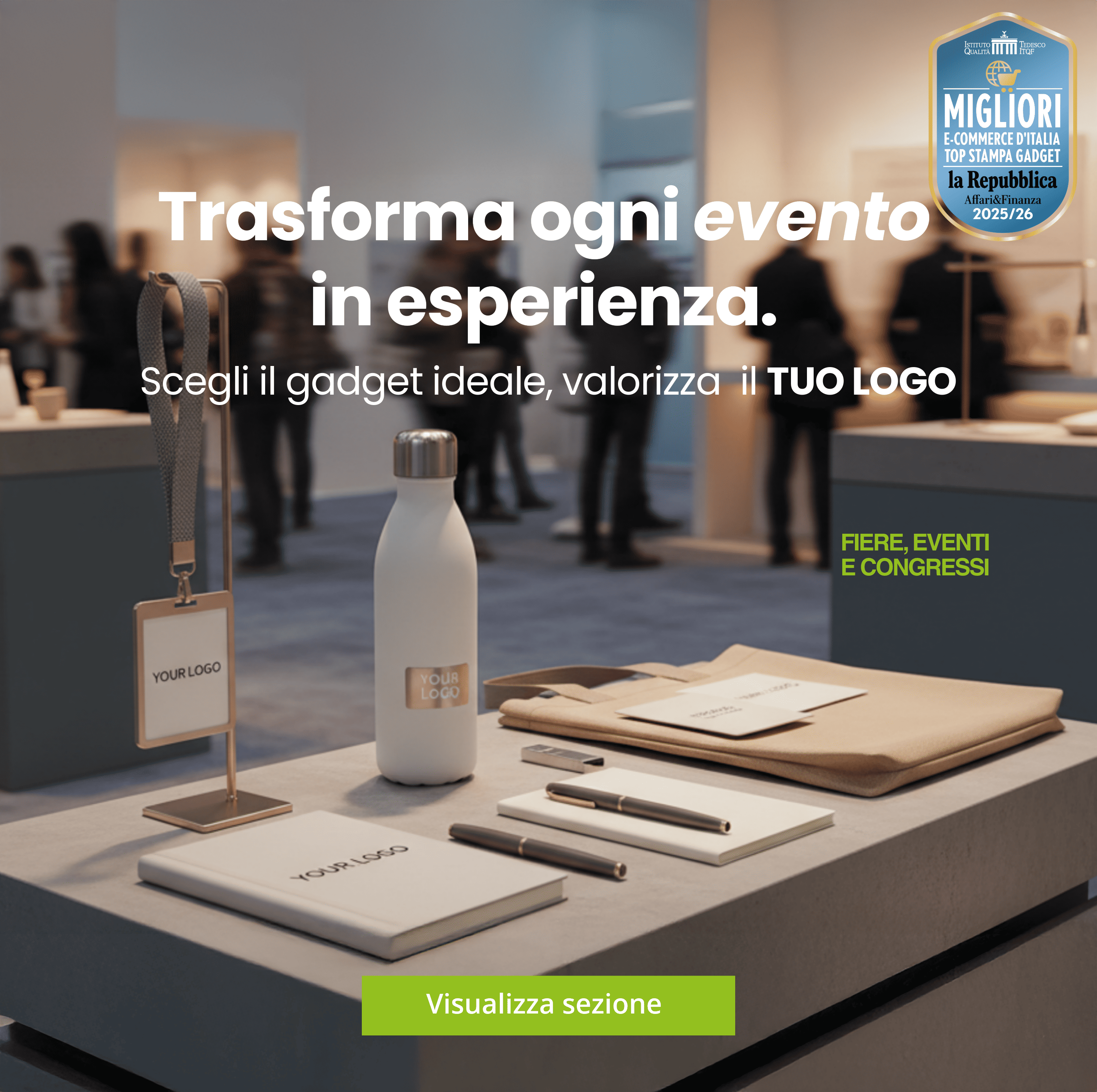 gadget di ogni genere personalizzabili per i tuoi eventi, congressi e fiere