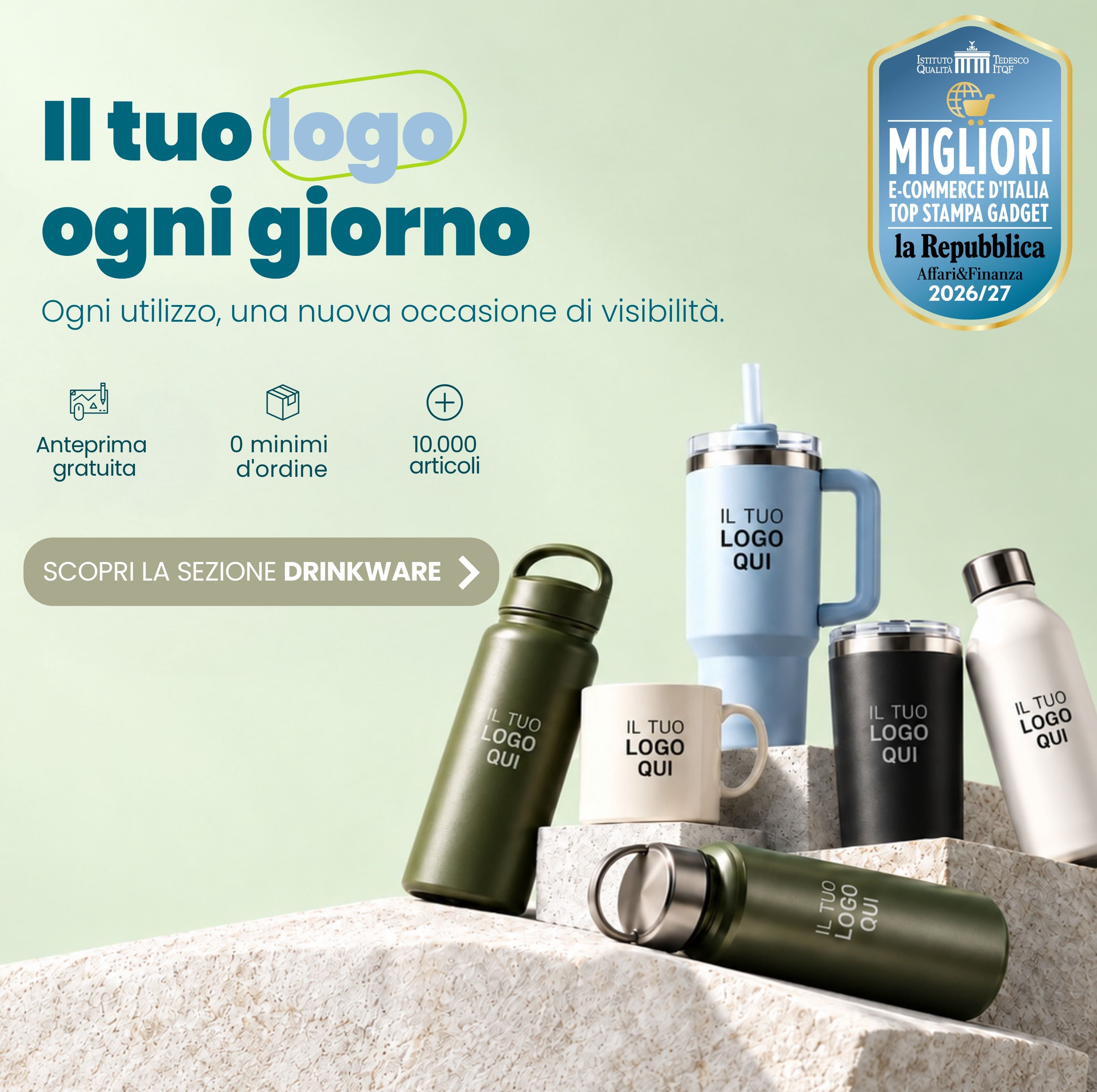 borracce e tazze personalizzate